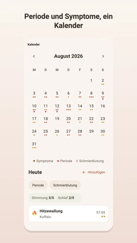 Kalender: dein Tagebuchverlauf