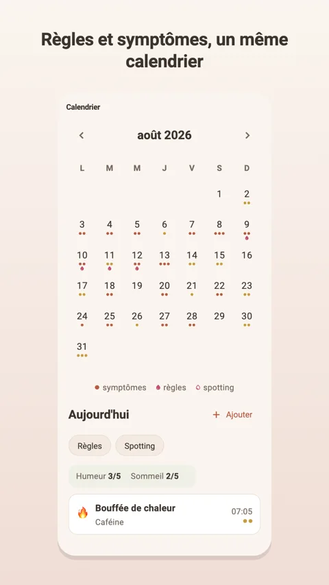 Calendrier : historique de votre journal