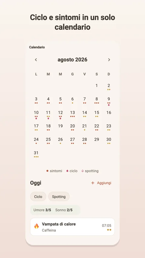 Calendario: lo storico del tuo diario